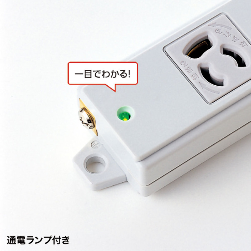 【最大2000円OFFクーポン配布中】3P 2個口 3Pハーネスプラグ3mコード 抜け止め マグネット付き簡易包装の 工事物件 電源タップ TAP-KH2-3 サンワサプライ 受注発注品 【代引き 後払い決済不可商品】
