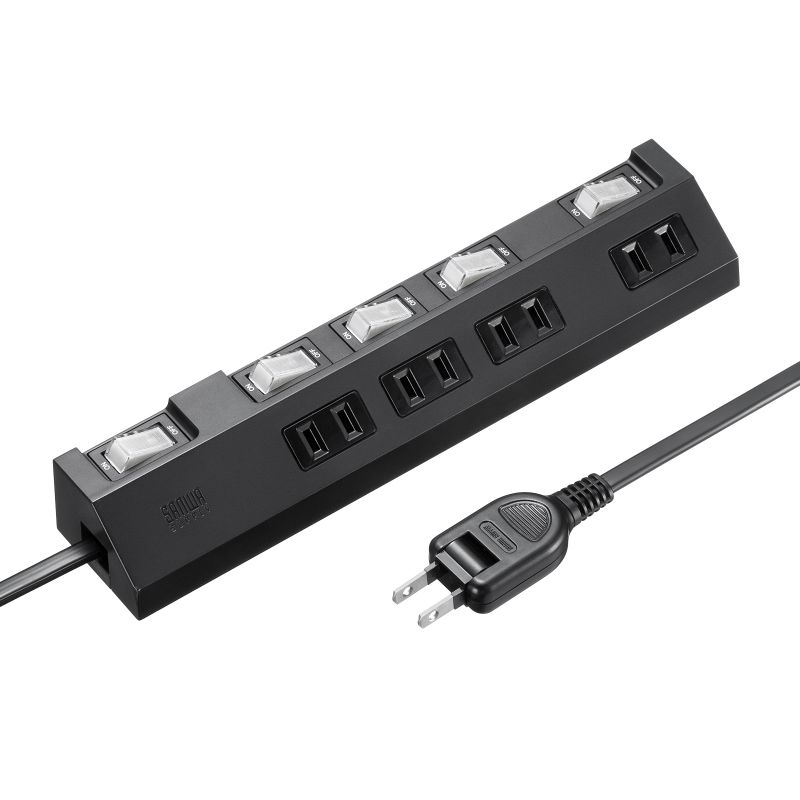 楽天市場】延長コード 2P 4個口 電源タップ 2m 個別スイッチ