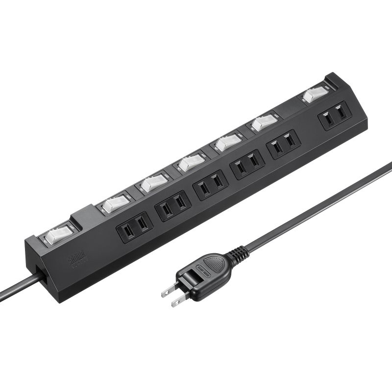 楽天市場】延長コード 2P 6個口 電源タップ 2m 個別スイッチ
