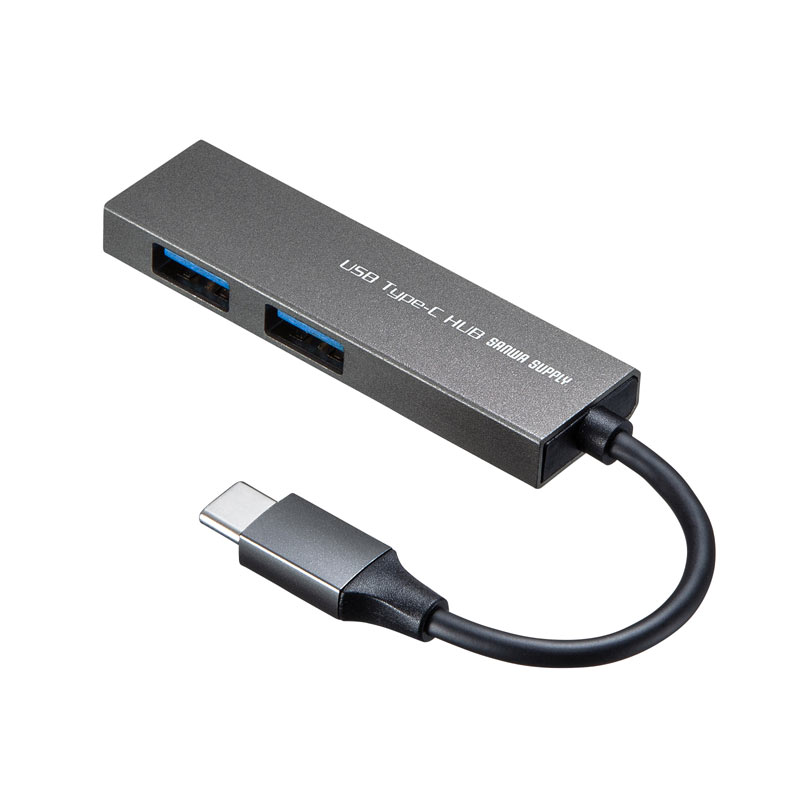 606円 オープニング USB Type-C 2ポートスリムハブ USB3.2 Gen1 2ポート 薄型 スリム バスパワー USB-3TCH24SN  サンワサプライ ※箱にキズ 汚れあり