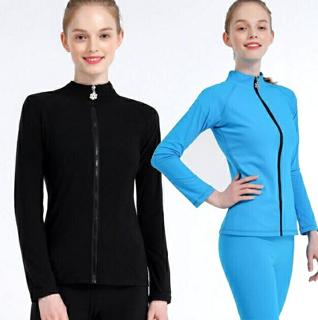 単品 フィギュアスケートウエア トップス ジャケット トレーニング 練習着 子供 大人 フィギュアスケート衣装 練習服 アイス上着 練習トップス スケートウエア 優しい ブラウス 女性｜エーステクノ店