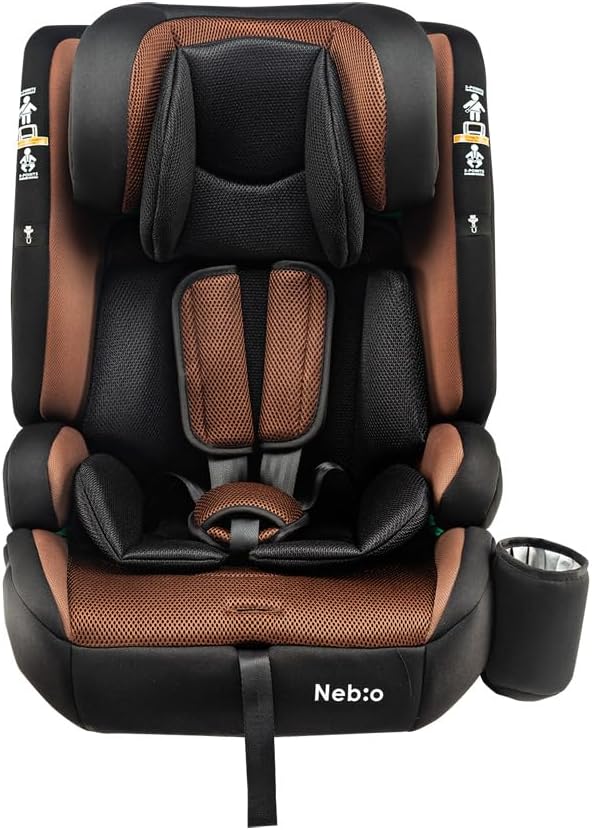 Nebio ネビオ チャイルド居敷き【R129其れ相応/ISOFIXくっ付ける 15ヶ月から12歳 ロング青少年 保温保冷ドリンク保持者付き添い人】御坊っちゃん居敷き 長く使える 洗える 打っ付け飾り気の無い 見せびらかす品/貨物輸送無料/激安