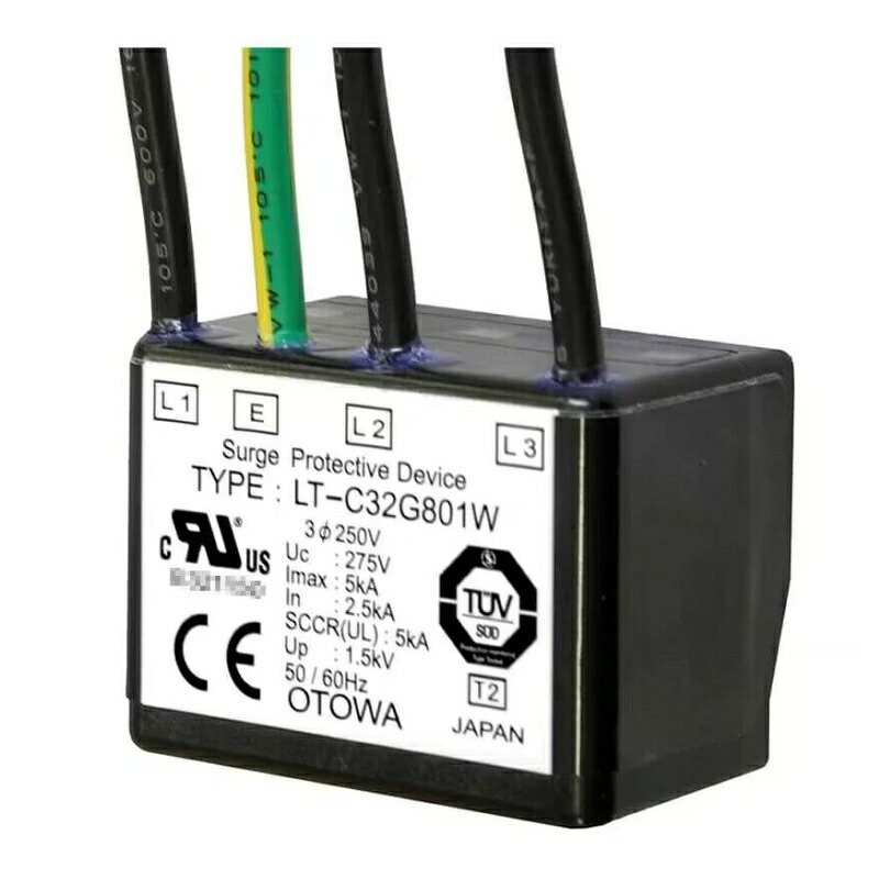 新品★貨物輸送無料★OTOWA 音羽電機 LT-C32G801WS 作りつける用SPD 避雷器 800V OT★1年引き受ける