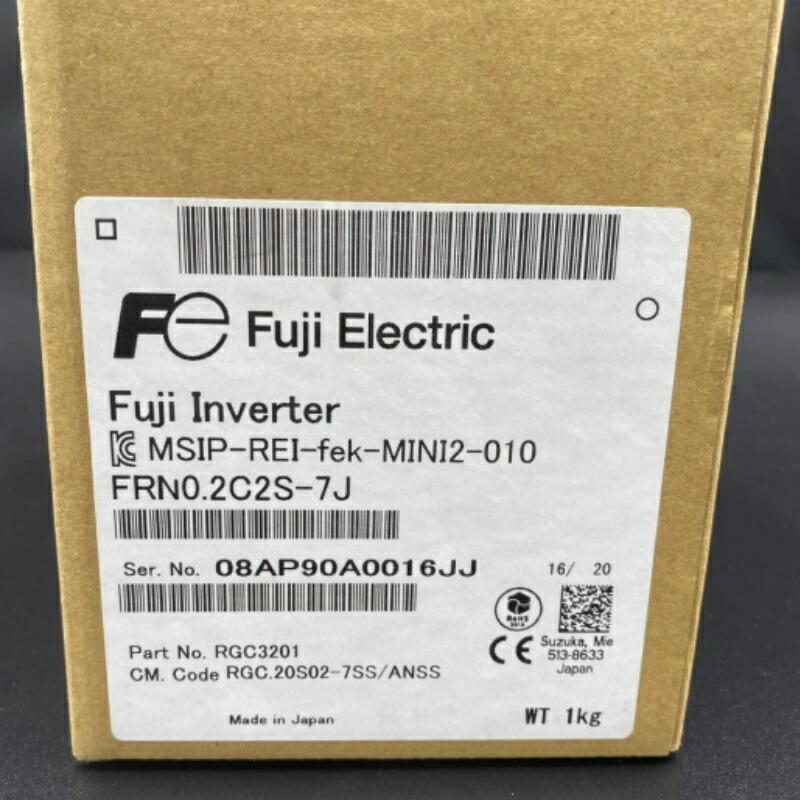 新品★貨物輸送無料★ FUJI 富士電機 FRN0.2C2S-7J 0.2KW 200V 用インバータ★1年引き請ける