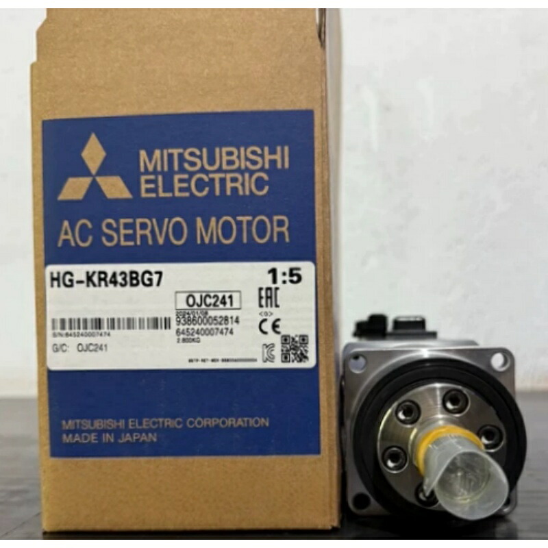 新品★貨物輸送無料★三菱電機 AC サーボ原動機 HG-KR43BG7 減速度機なし★1年引き請ける