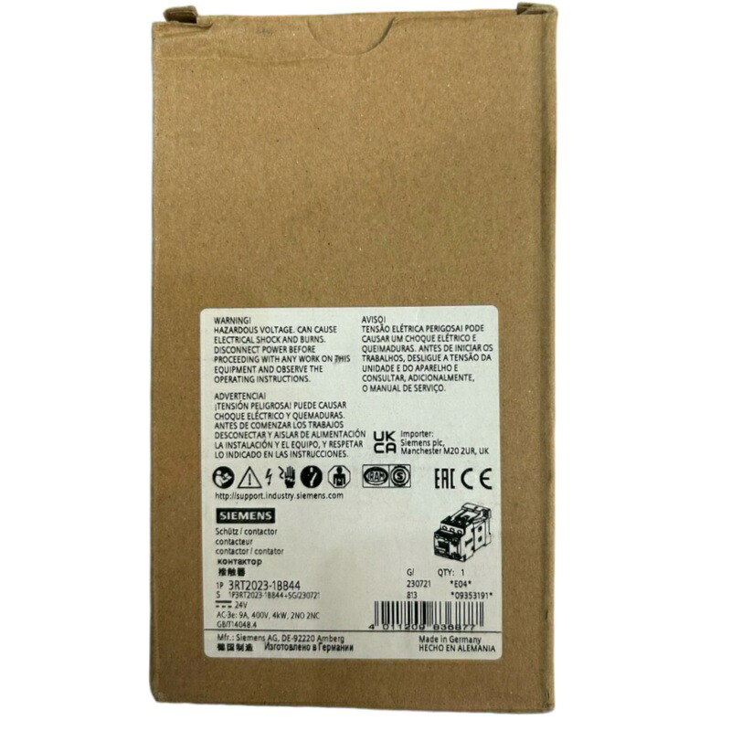 新品★貨物輸送無料★Siemens ジーメンス 可逆形電磁人付き合い器 24 V dc 3極 3RT2023-1BB44★1年引き請ける