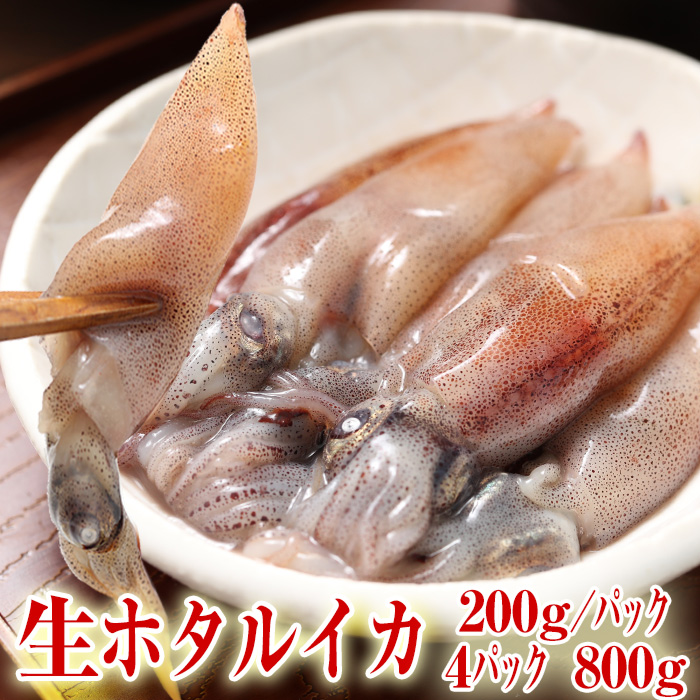 楽天市場 送料無料 富山湾 滑川産 ホタルイカ 生 生食用 21年新物 800g 0g 4パック 急速冷凍 ほたるいか 越中氷見屋