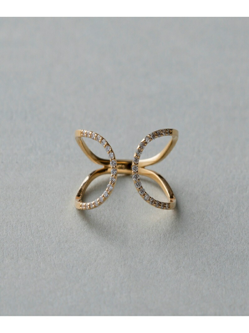 楽天市場】K18YG パーティクル ダブルライン リング ete エテ