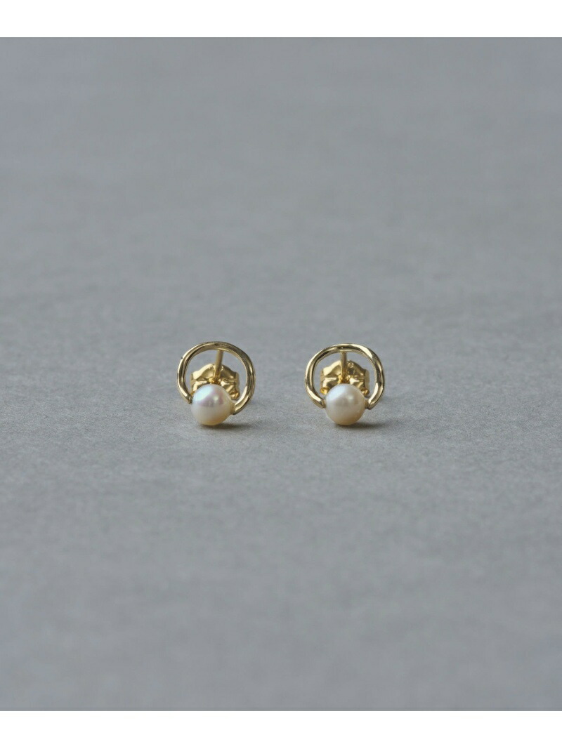 未使用 ete ライトアングル サークルピアス K18 &SV925