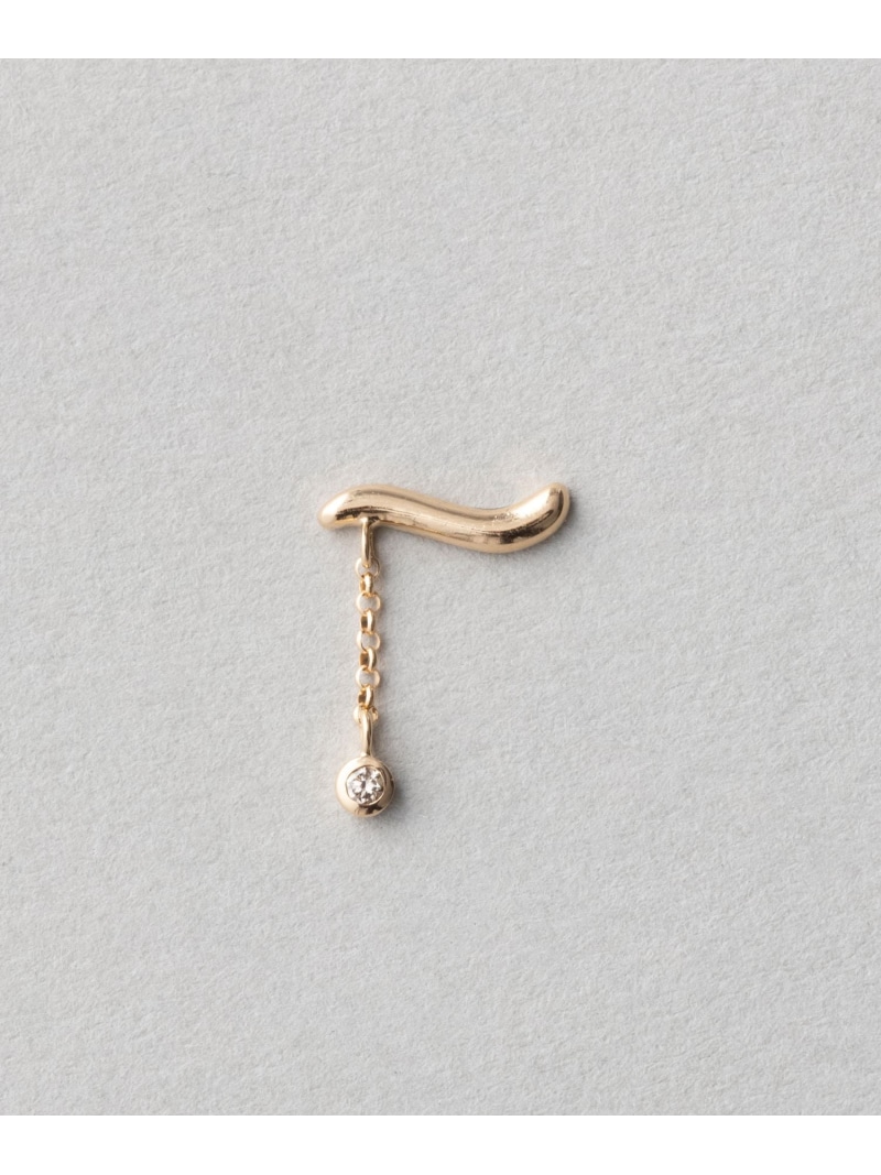 K18YG ピース ブラウンダイヤモンド チャーム ピアス ete bijoux エテ アクセサリー・腕時計 ピアス イエロー【送料無料】[ Fashion]