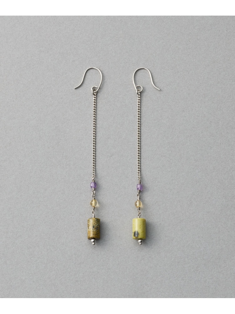 ナチュラルストーン チューブカット ピアス ete エテ アクセサリー・腕時計 ピアス【送料無料】[ Fashion]｜ete