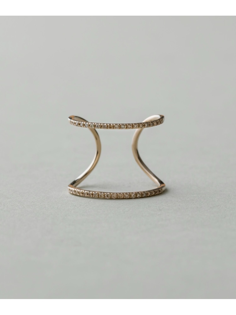 楽天市場】K18YG パーティクル ダブルライン リング ete エテ