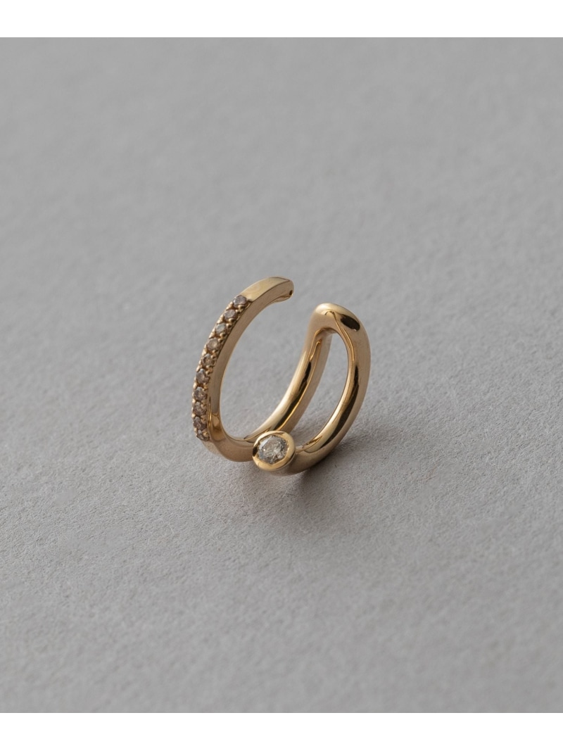 K10YG ダイヤモンド ピークカフ ete bijoux エテ アクセサリー・腕時計 イヤリング・イヤーカフ イエロー【送料無料】[ Fashion]｜ete 37,180円