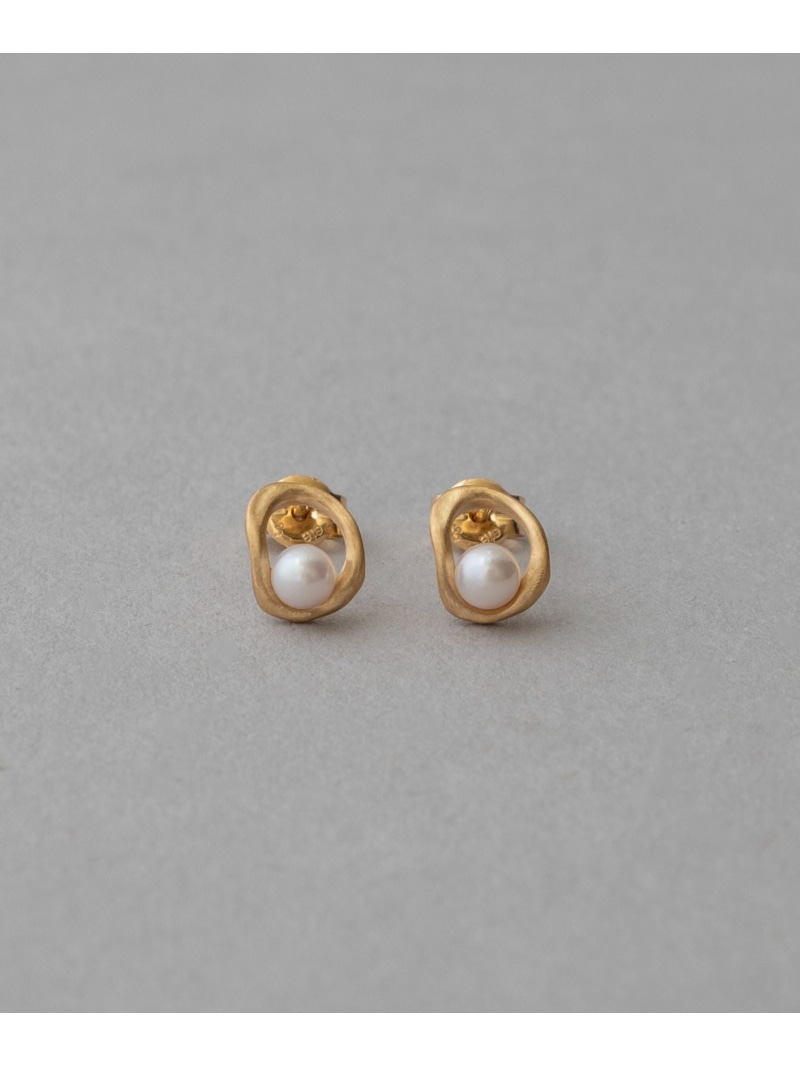 楽天市場】K10YG パール サークル ピアス ete エテ アクセサリー