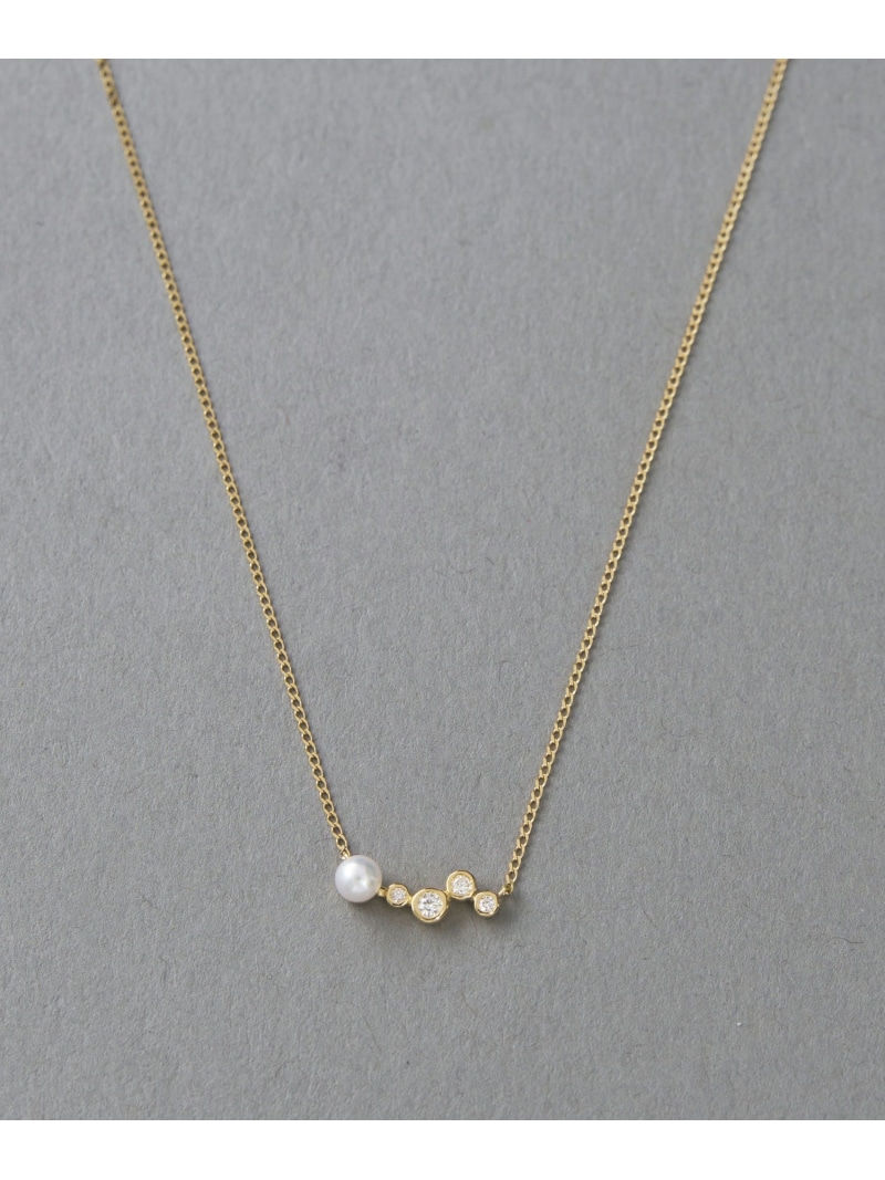 K18YG スケール パール/ダイヤモンド ネックレス ete bijoux エテ アクセサリー・腕時計 ネックレス イエロー【送料無料】[ Fashion]