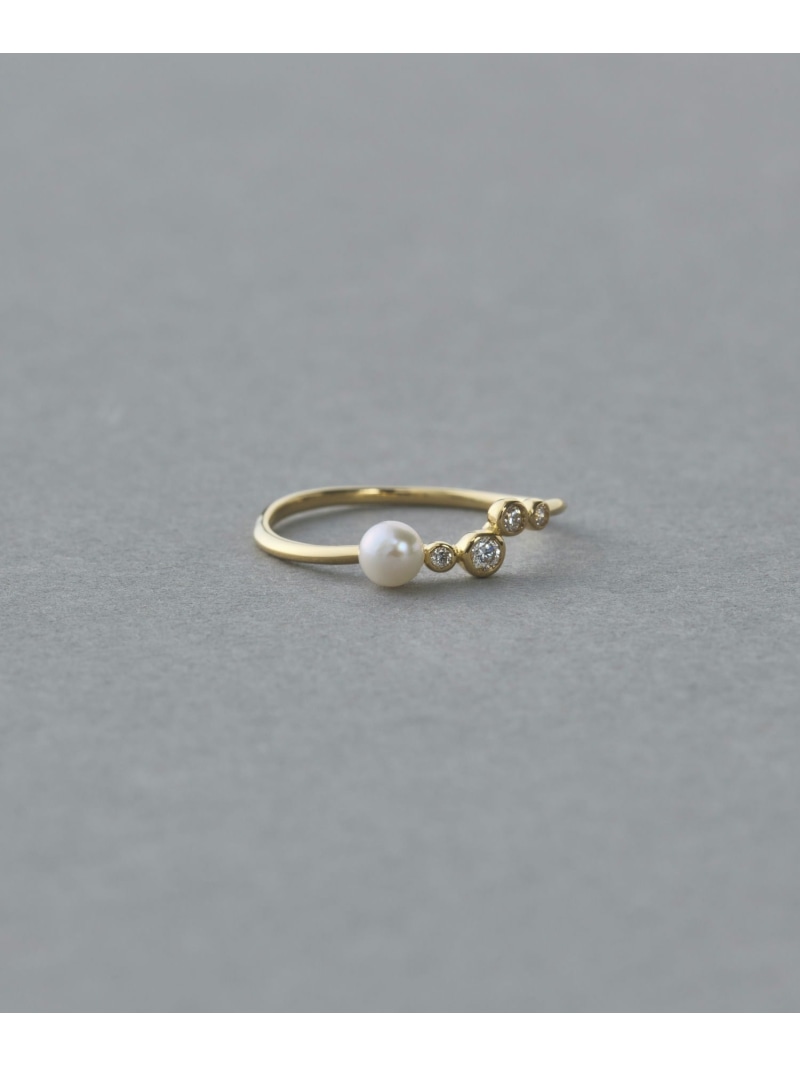 楽天市場】K18YG クラフト パール リング ete bijoux エテ
