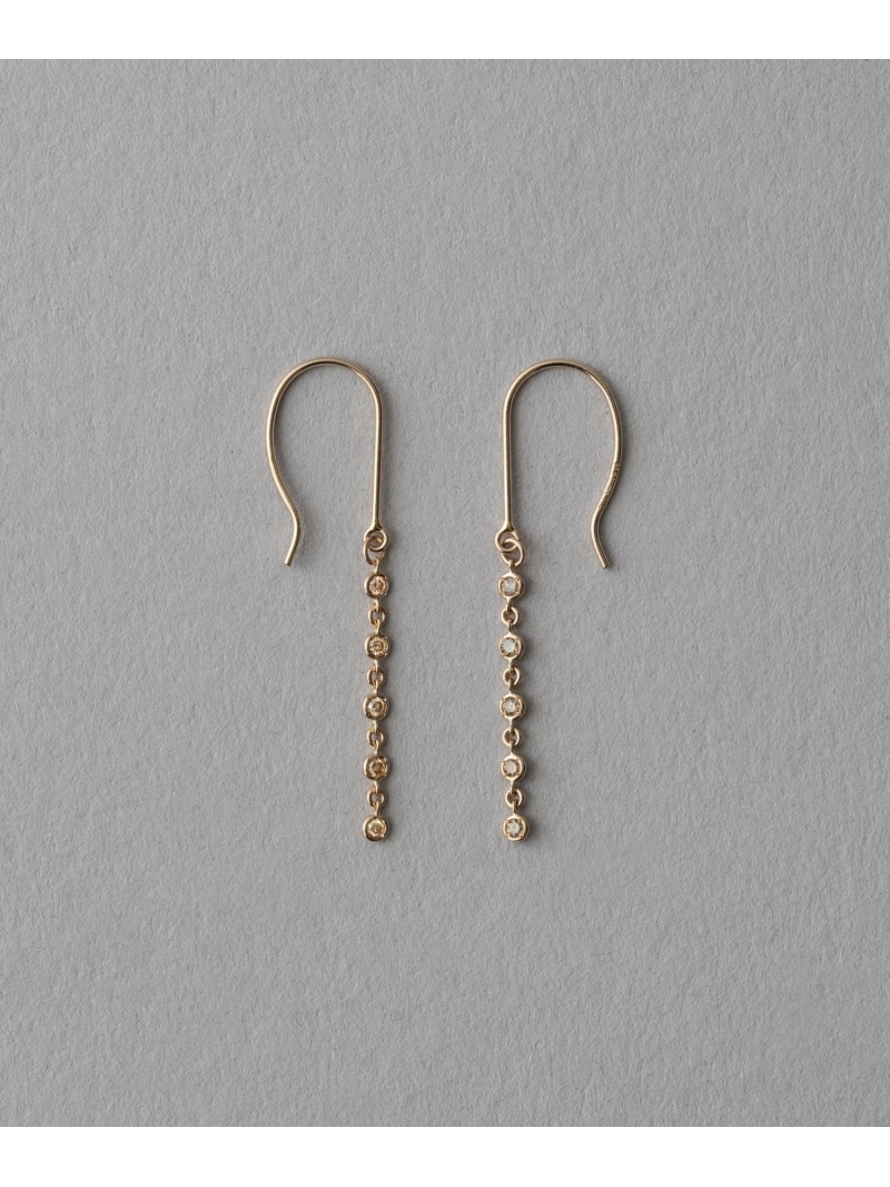 楽天市場】K18YGグレーダイヤモンドアメリカンピアス「グレイン」 ete