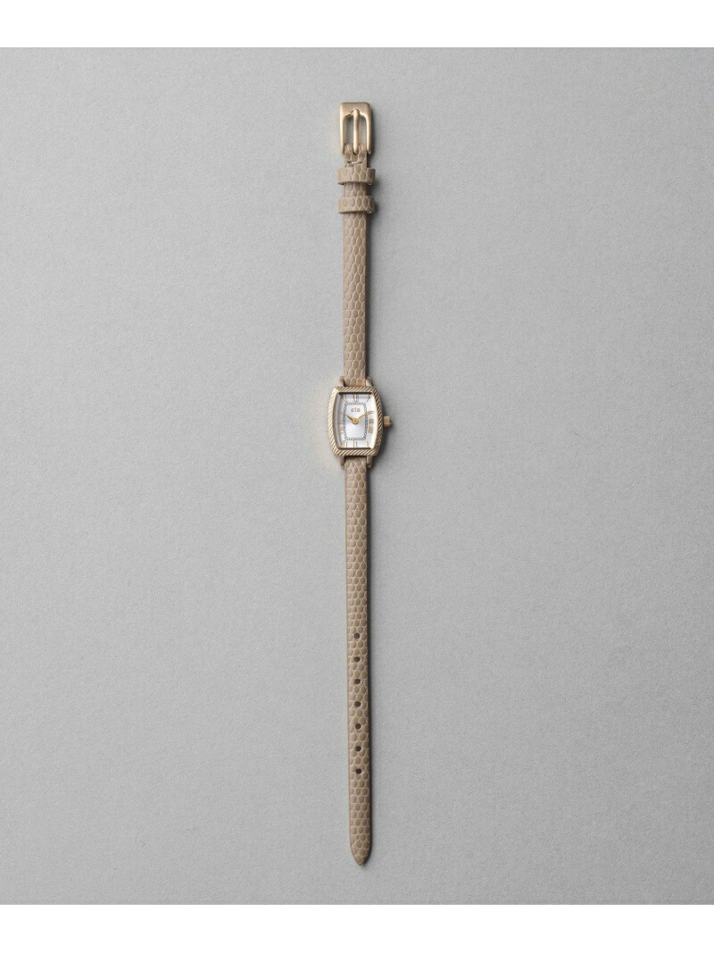 ウォッチコレクション トノーフェイス エンボスレザーベルト ete エテ