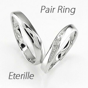 【P10倍 お買い物マラソン】ペアリング 刻印 プラチナ ダイヤモンド 結婚指輪 マリッジリング カーブ ウェーブ ボーナスセール|Luire Deuxieme