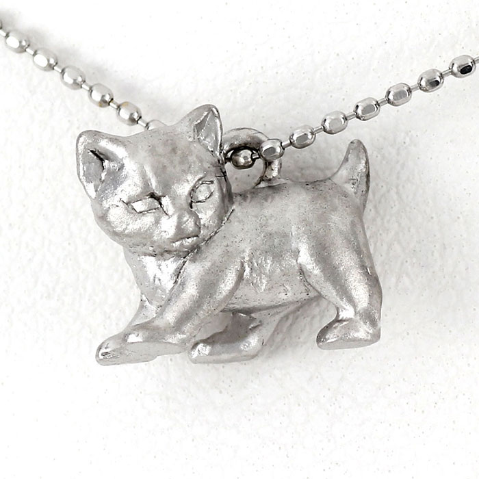 猫ちん18kWGダイヤモンドペンダントヘッド 猫ちん18kWGダイヤモンドペンダントヘッド 猫ちん18kWGダイヤモンド