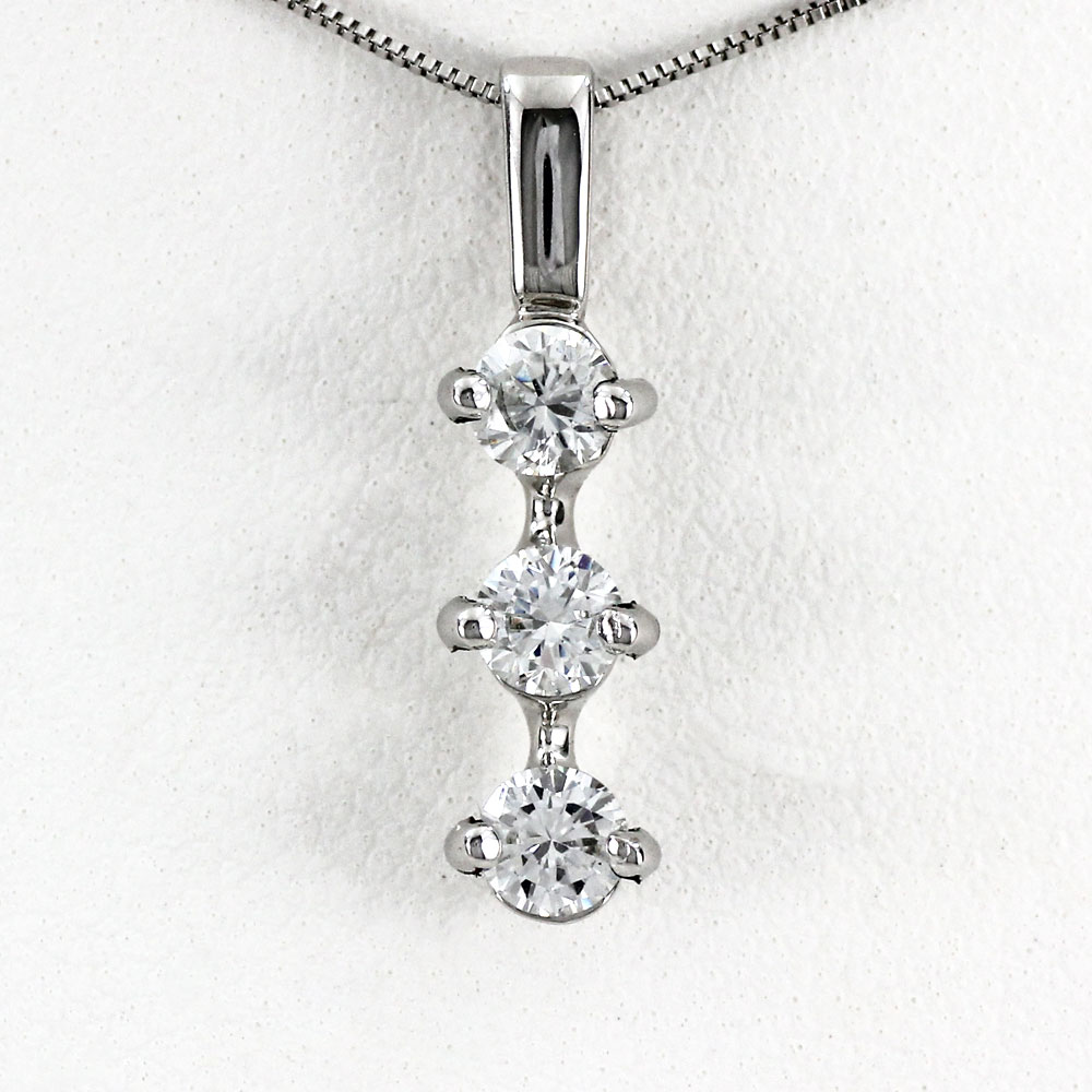 楽天市場】ナニス ダイヤモンド ネックレス 0.95ct K18WG 梨地
