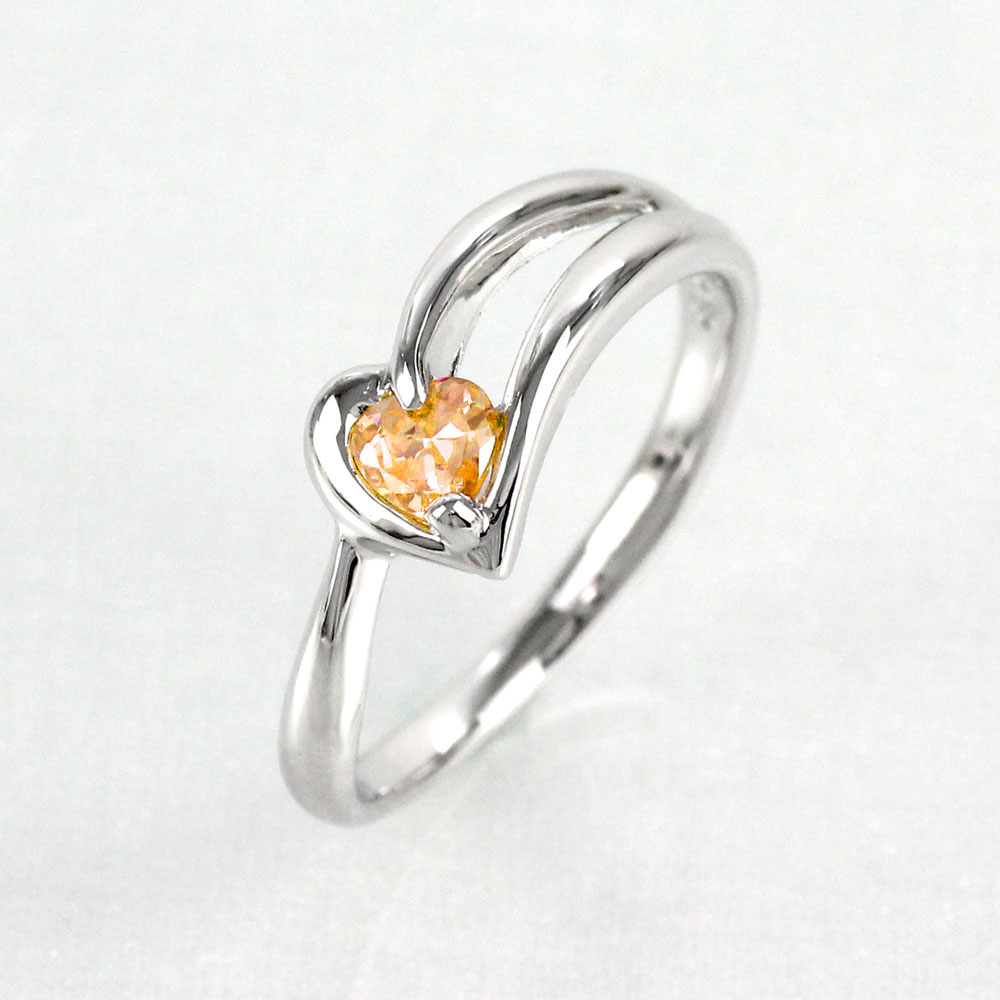 楽天市場】10.00カラット天然シトリンハートリング : Jewels Avenue