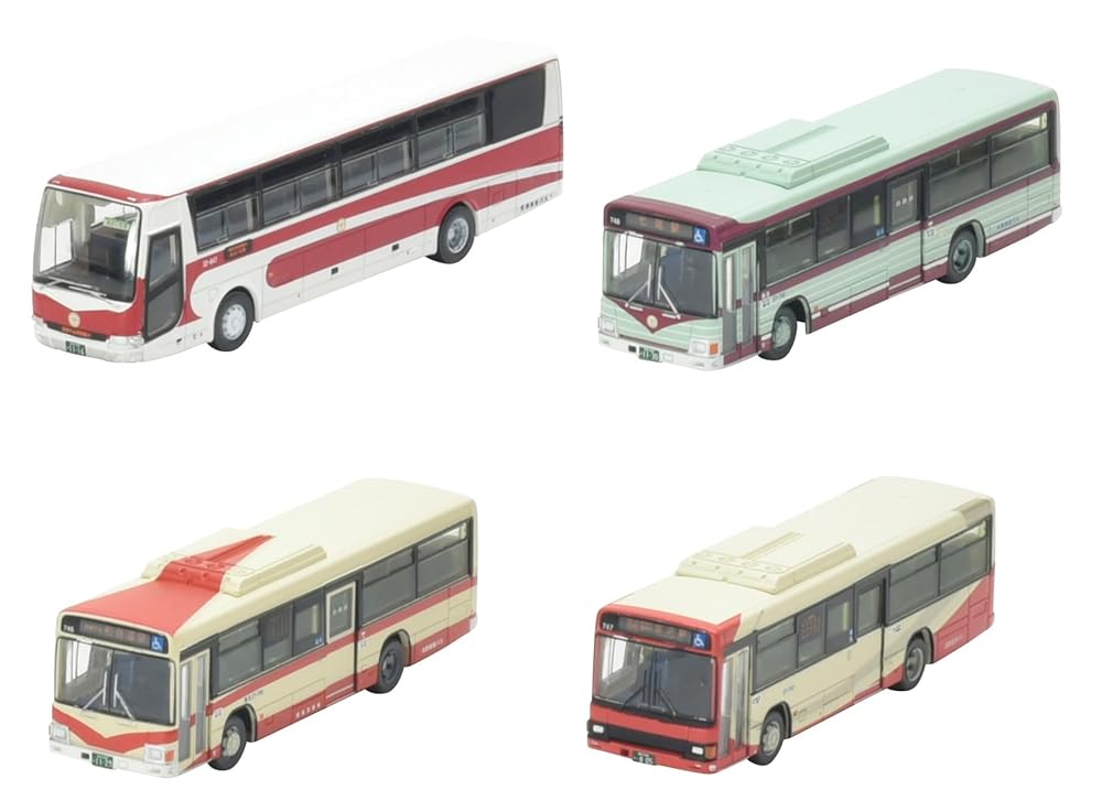 【送料無料】トミーテック(TOMYTEC) ザ・バスコレクション バスコレ 北陸鉄道創立80周年歴代カラー 4台セット ジオラマ用品