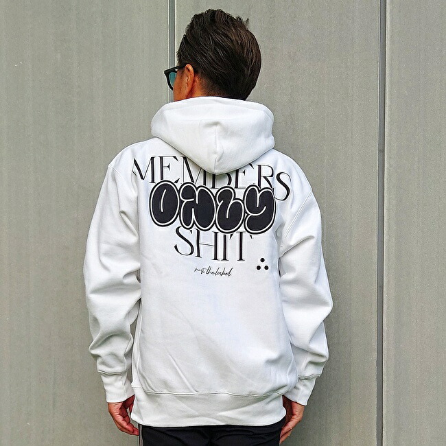 DUBZZ&DIMES ダブズ アンド ダイムズ GEEK ON FLEEK スウェットパーカー WHT (ホワイト) メンズファッション 裏起毛 プルオーバーパーカー プリントパーカー オーバーサイズ ビッグシルエット ユニセックス レディース ペアコーデ MUTA|Eternal 店