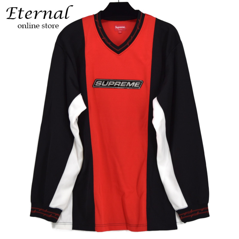 【中古】Supreme シュプリーム Warm Up Hockey Jersey 白赤黒 L ホッケー ジャージ｜Eternal -エターナル-