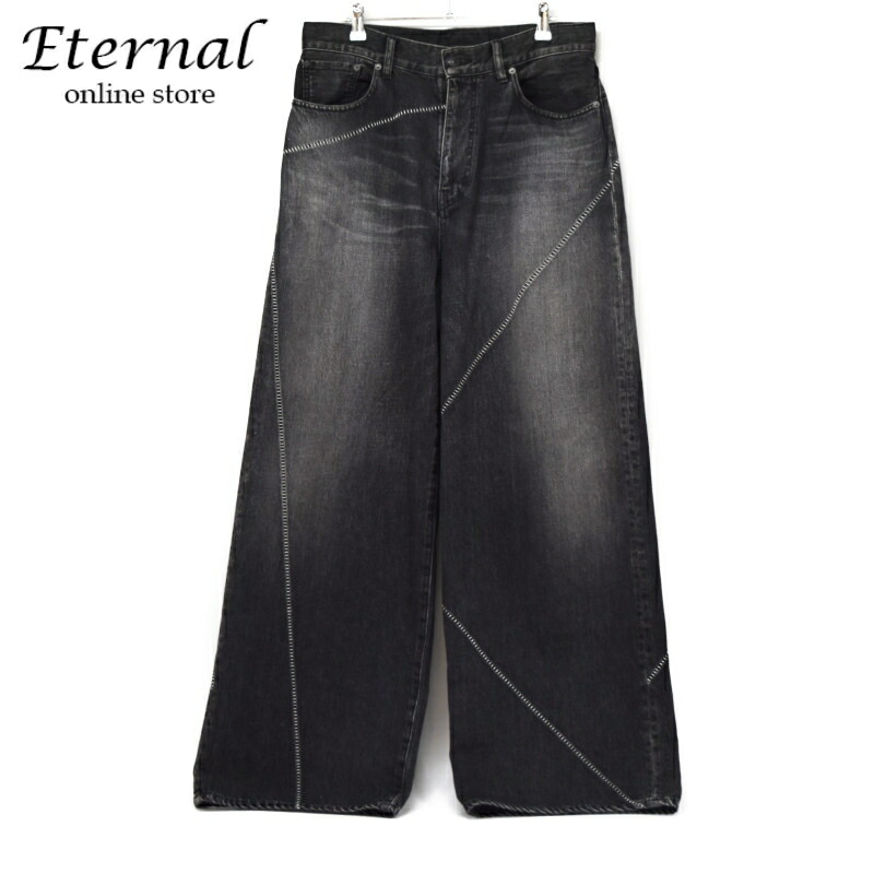 MINEDENIM マインジーンズ / ズボン下 Frankenstein Denim NE.Wide 5pocket USD 24AW-MEN-2409-1004 ワイドデニムパンツ 黒いこと メンズ 大きさ９