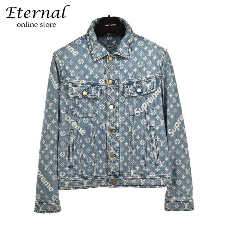 楽天市場】【中古】SUPREME シュプリーム LOUIS VUITTON ルイヴィトン LV 17AW Jacquard Denim Chore  Coat モノグラムジャガードデニムジャケット size46 : Eternal -エターナル-