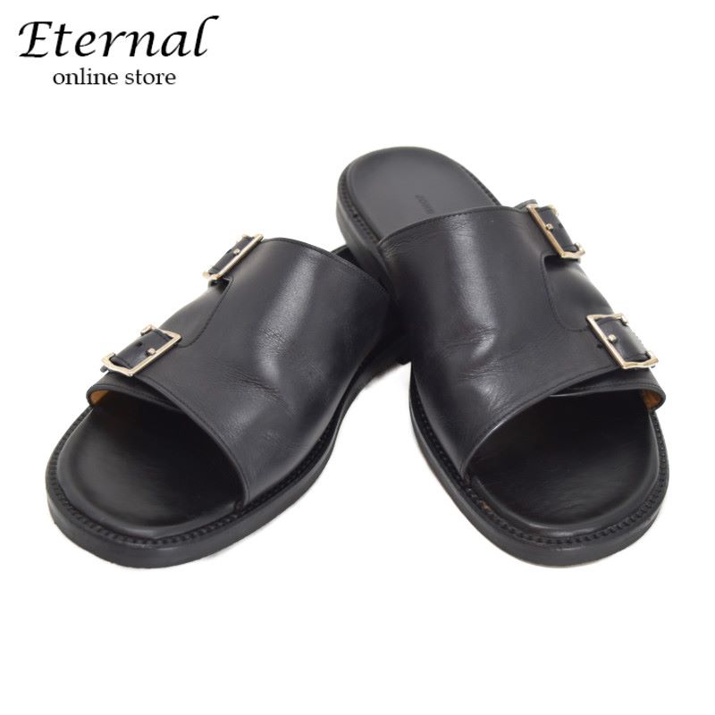 【中古】JOHN LOBB ジョンロブ レザーサンダル BEACON PD ダブルモンク ブラック 1712 サイズ8 イタリア製 メンズ メンズサンダル 夏 本革 レザーサンダル|Eternal -エターナル-