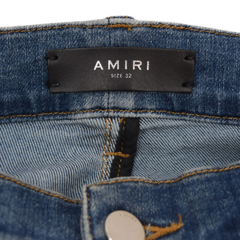 AMIRI アミリ デニムパンツ サイズ32 スキニー レザー ブラック