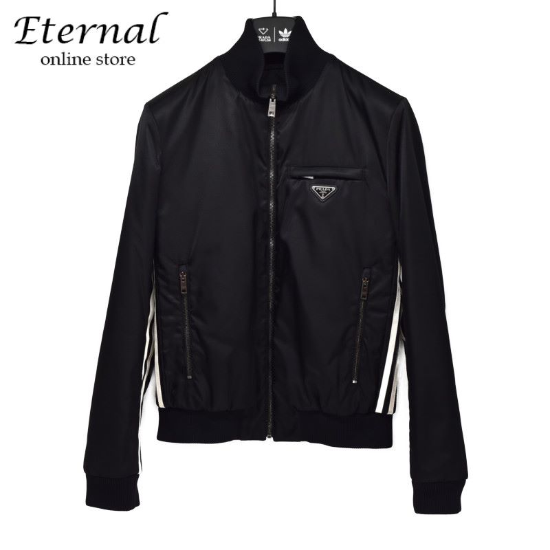 プラダベージュジャケット　サイズ48 Beige Canvas jacket | PRADA