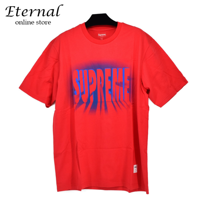 【中古】Supreme 2018AW Light S/S Top シュプリーム ライトショートスリーブトップ Tシャツ 半袖カットソー ロゴプリント レッド サイズL|Eternal -エターナル-