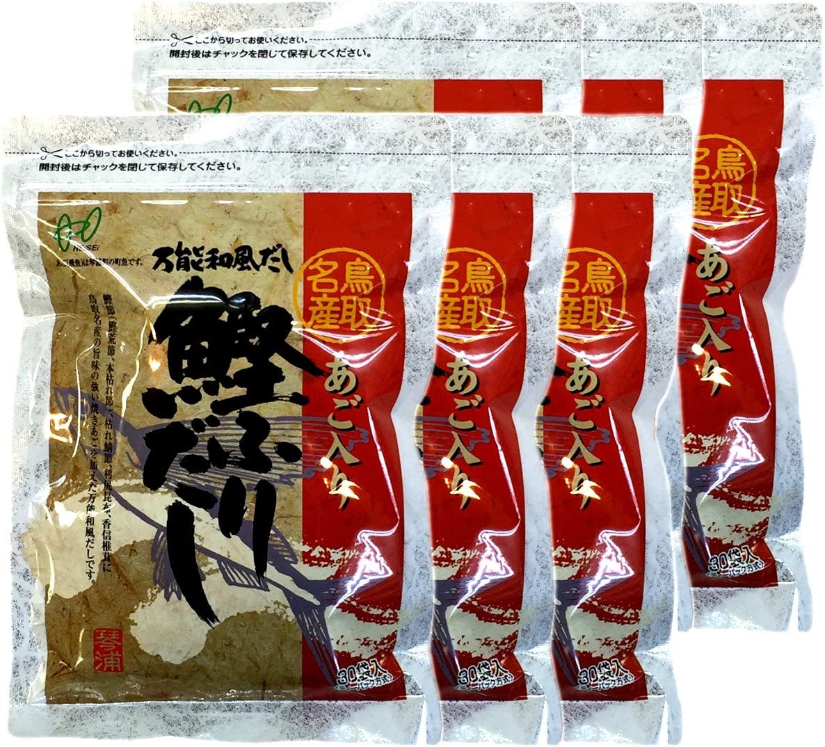 あごだし パック 国産 あご入り鰹ふりだし 8g×30パック 巣鴨のお茶屋さん 山年園 【6袋セット】