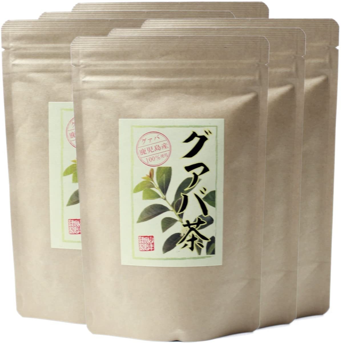 山年園 グァバ茶 3g&times;16パック ティーパック ノンカフェイン 鹿児島県産 無農薬 【国産 100%】 【6袋セット】 巣鴨のお茶屋さん｜満ちるSelection