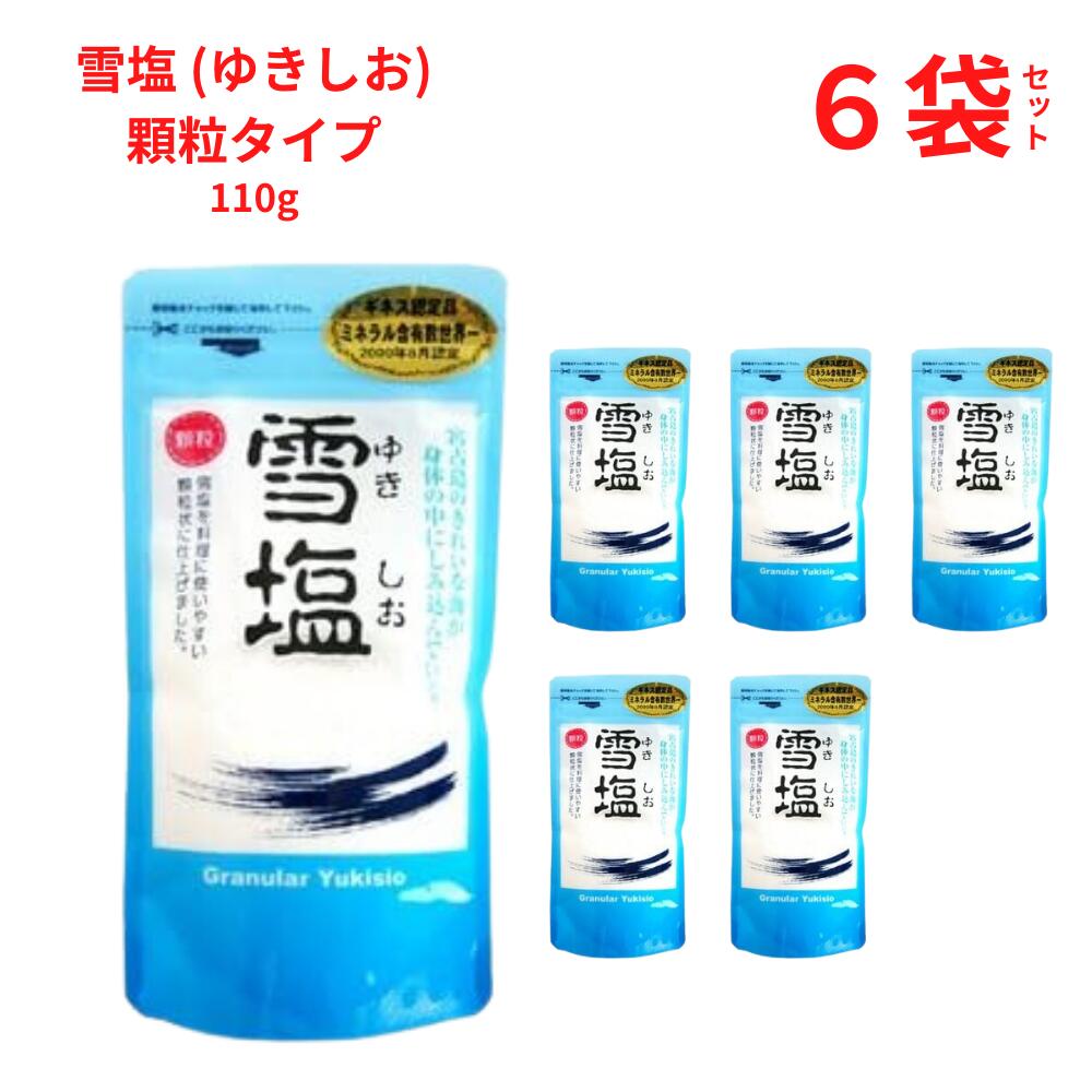 雪塩 顆粒 110g ミネラル成分が多い しお 6個セット