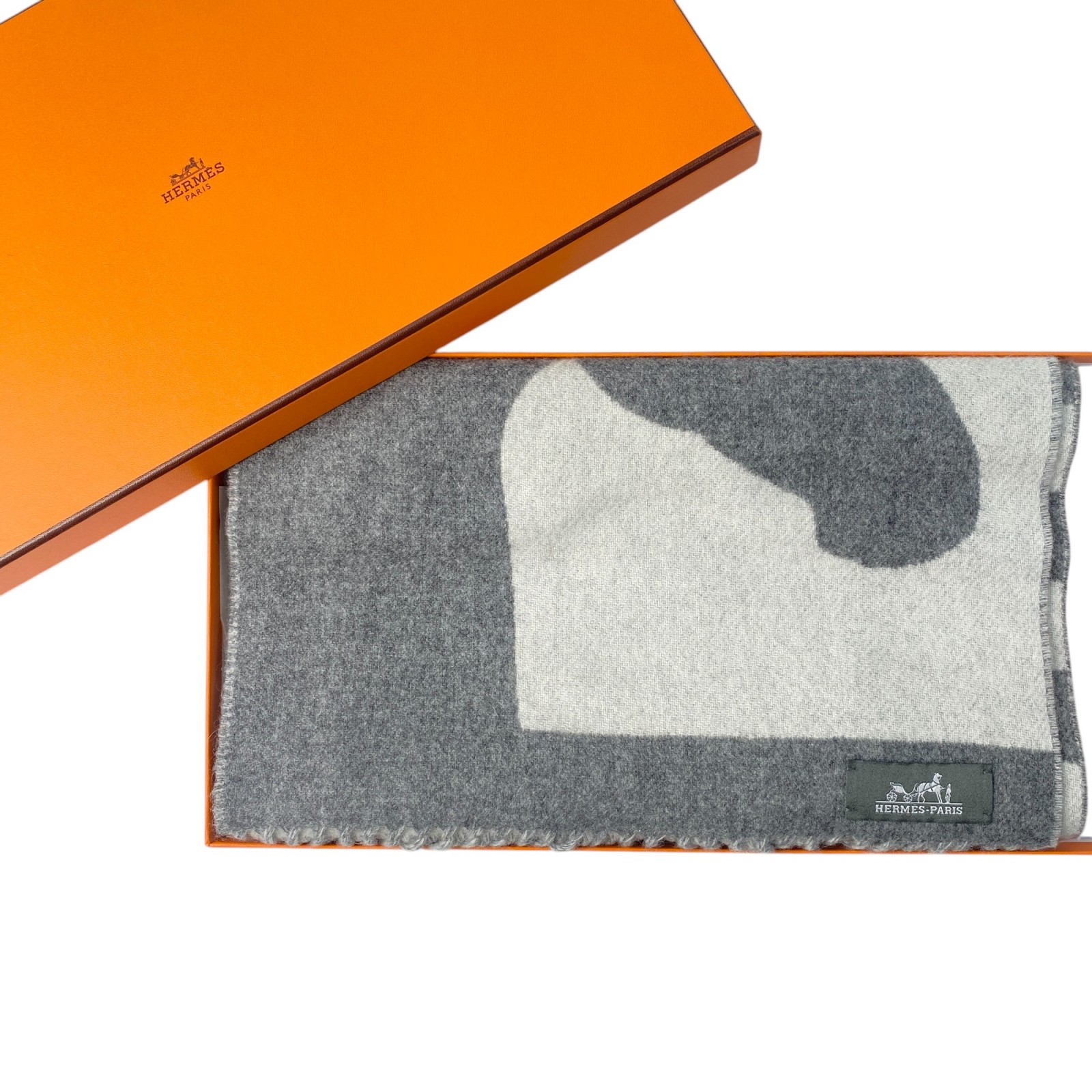 エルメス　カシミヤマフラー　ラブストーリー HERMES☆マフラー ラブストーリー (HERMES/マフラー・ストール
