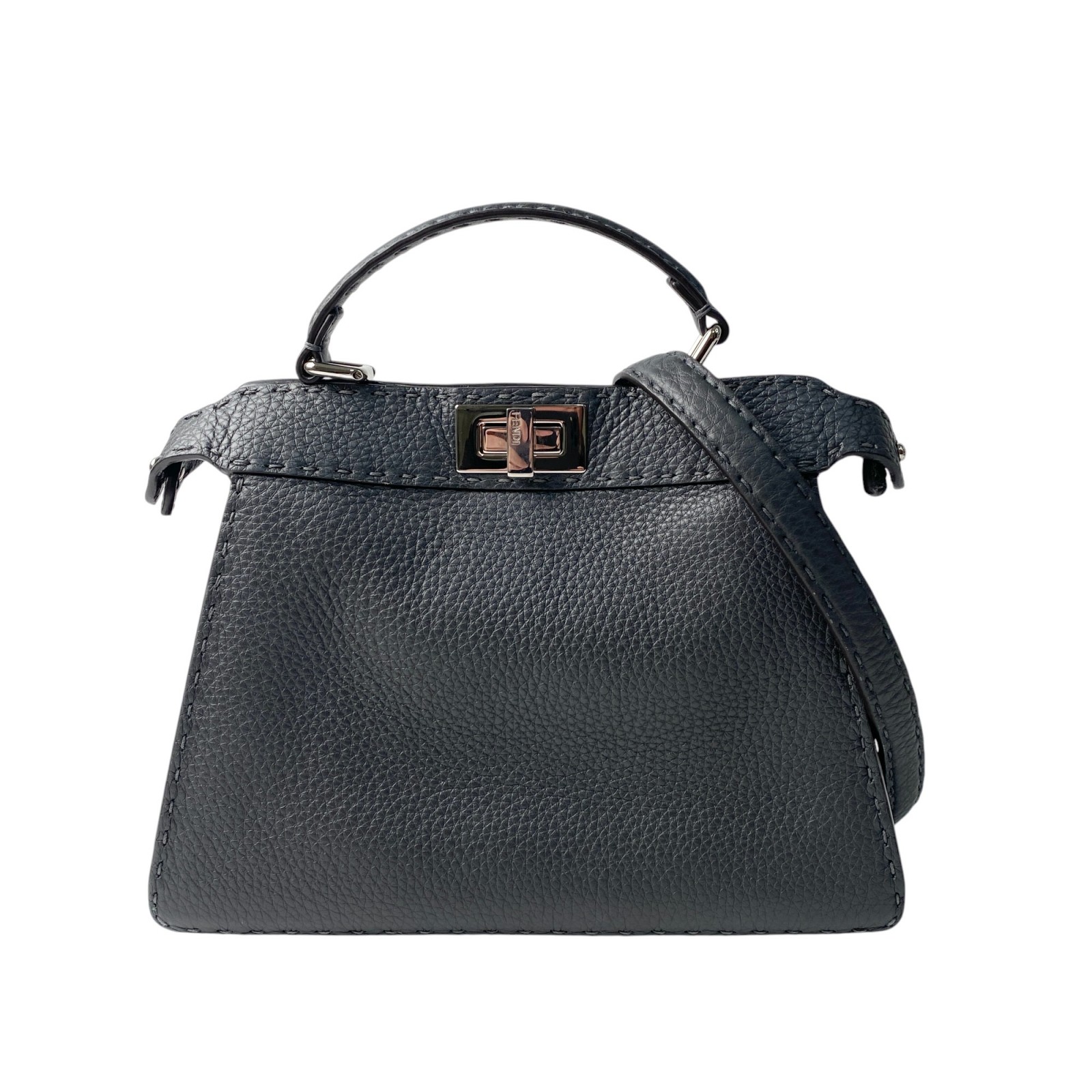 【最終価格】FENDI ピーカブーミニ ブラック フェンディ アイコニック ピーカブー ISeeU プチ レザー ブラック | Fendi