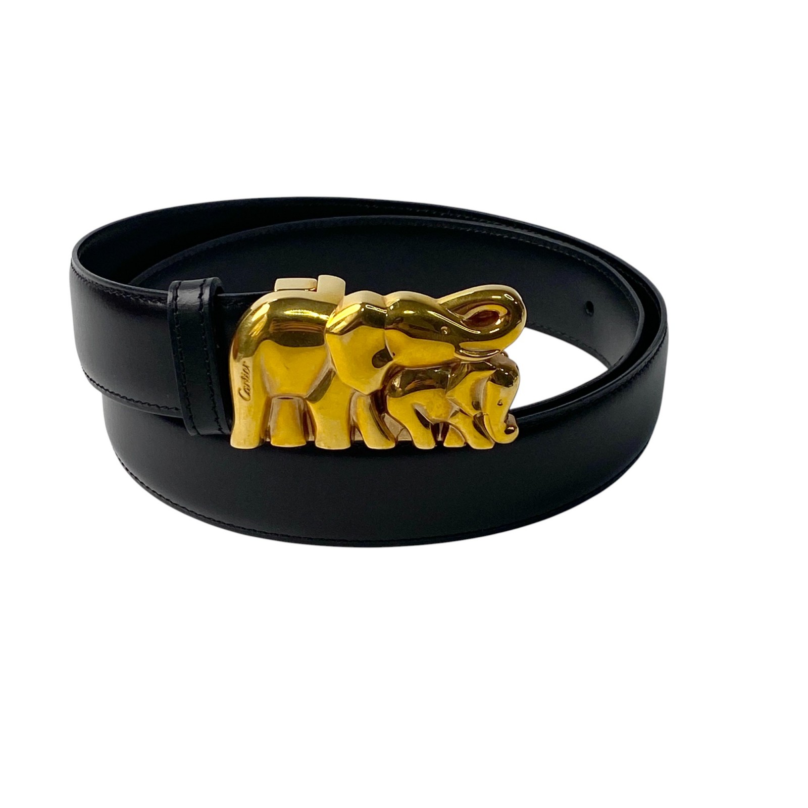 美品✨カルティエ　ベルト　マストドゥ　Cバックル　蛇　ゴールド金具　黒 美品✨カルティエ ベルト マストドゥ Cバックル 蛇 ゴールド金具 黒