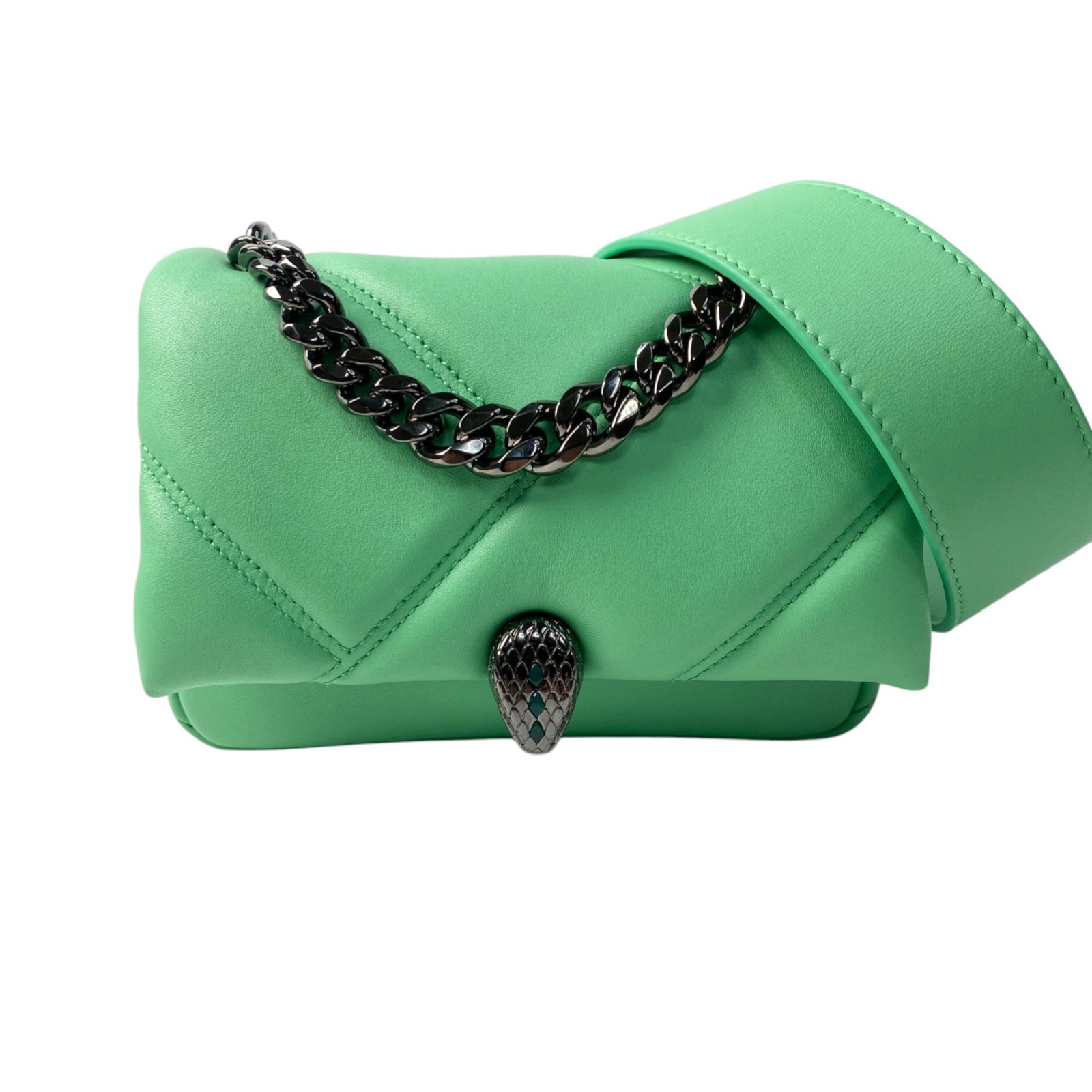 未当て嵌める ブル小峡谷 BVLGARI レディース セルペンティ 2way チェーン店ショルダーバッグ ハンドバック 曲がったがけ 差し交わす上半身【中古】