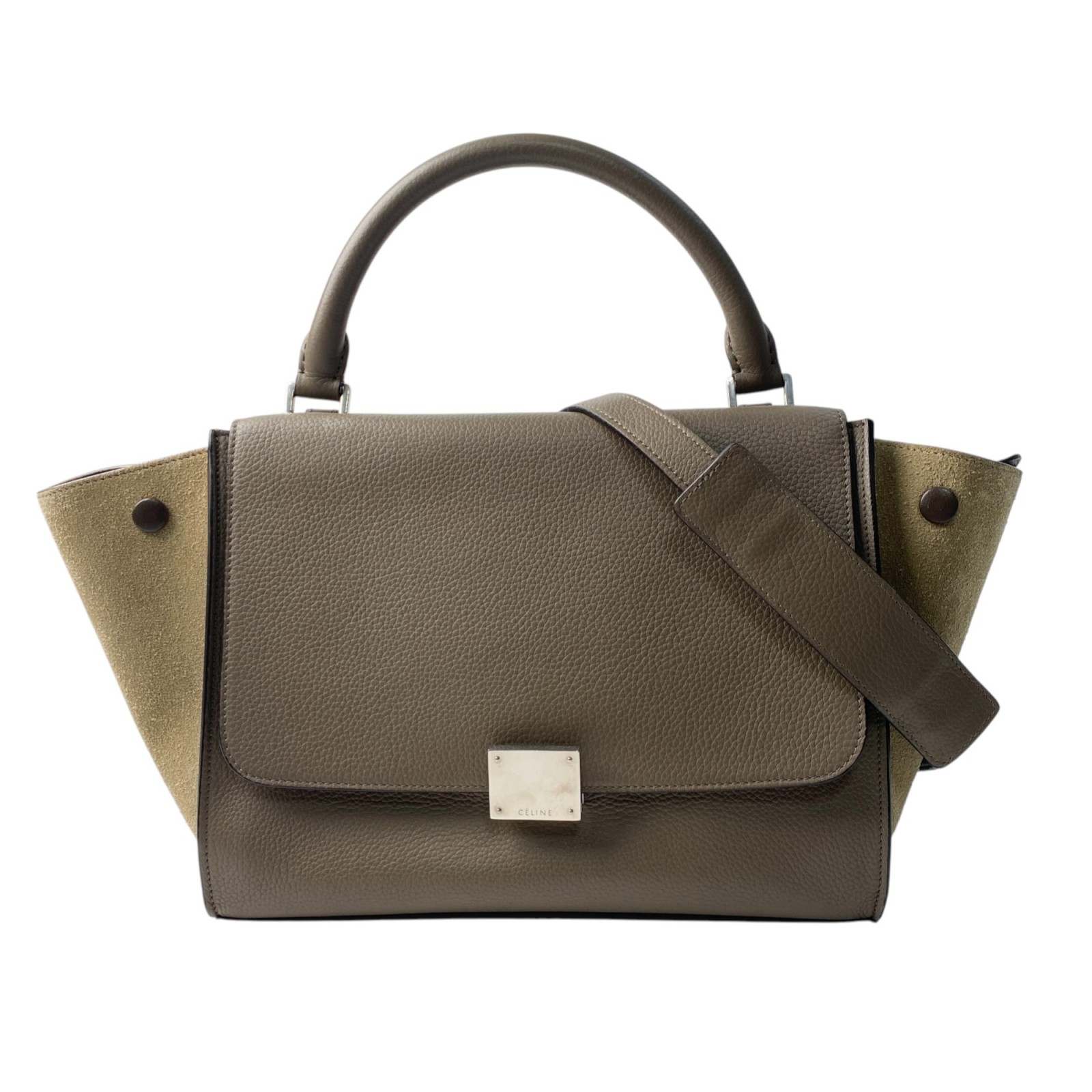 CELINE セリーヌ トラペーズ ハンドバッグ ショルダーバッグ セミショルダー 肩掛け レザー キャンバス グレー ベージュ ナチュラル 楽天市場】CELINE セリーヌ トラペーズ ハンドバッグ ショルダーバッグ