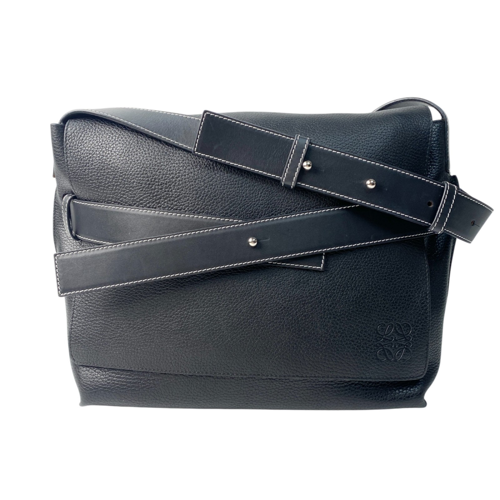 【極美品】ロエベ アナグラム メッセンジャーバッグ ダークブラウン レザー 楽天市場】美品 LOEWE ロエベ フラメンコ アナグラム ブラウン