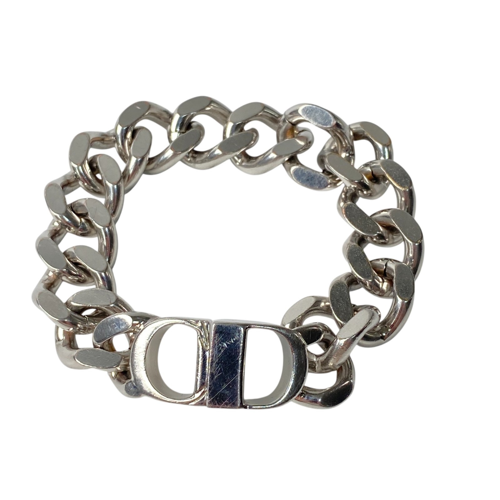 ディオール DIOR レディース 喜平 ブレスレット CDロゴ #S【中古】