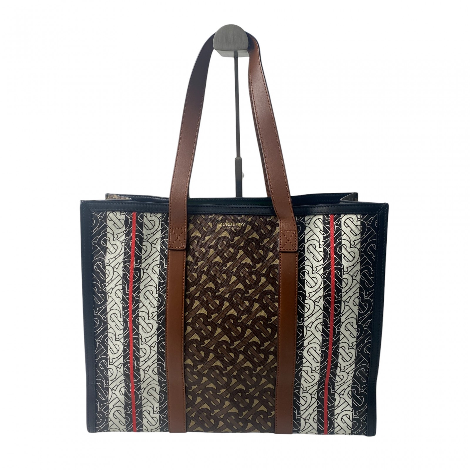 バーバリー Burberry レディース モノグラム トートバッグ 肩がけ【中古】