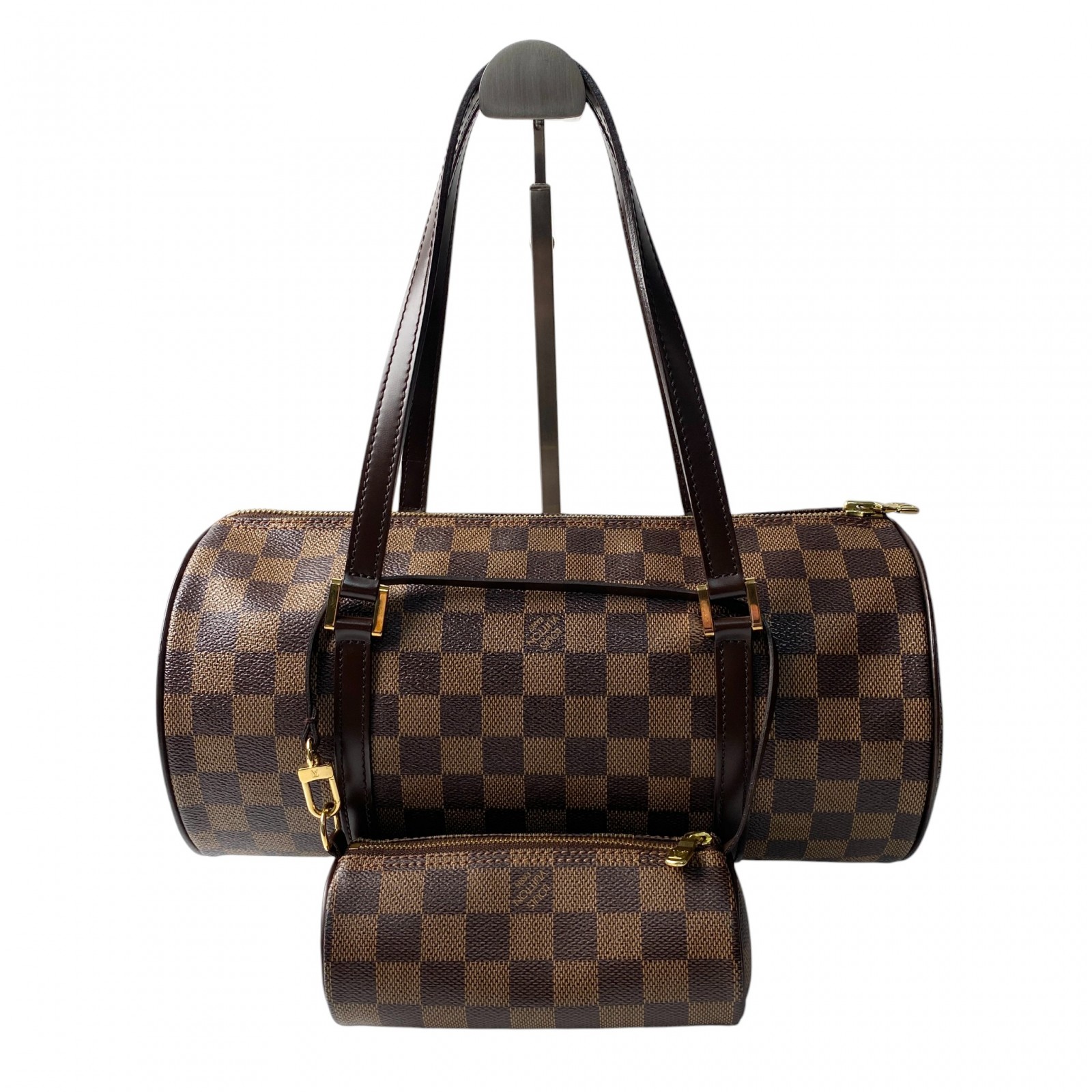 美品 ルイ ヴィトン LOUIS VUITTON レディース ダミエ パピヨン30ハンドバッグ ポーチ付き N51303【中古】