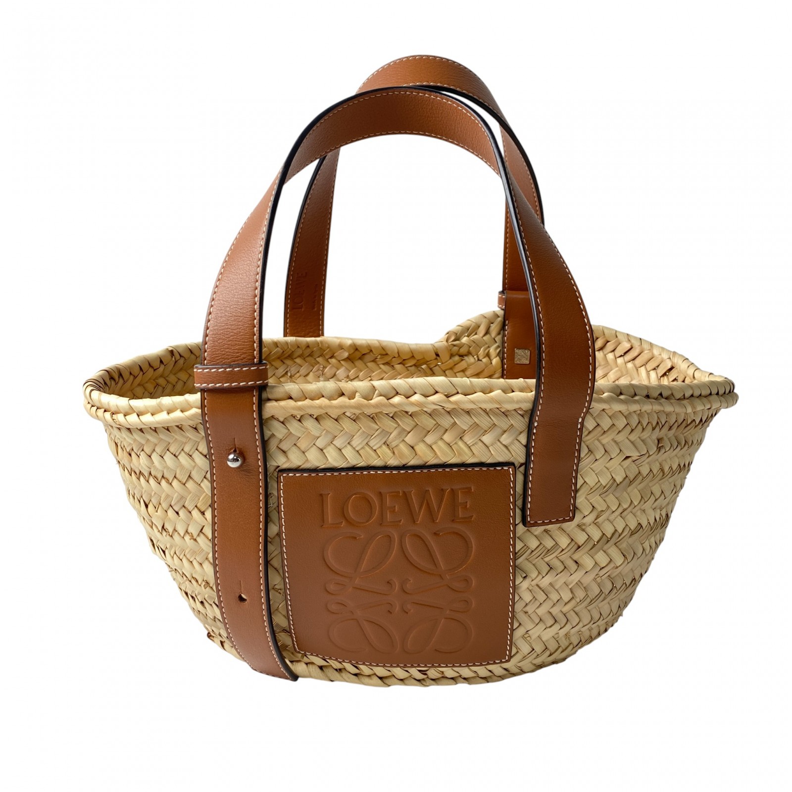 美品 ロエベ LOEWE カゴバッグ ハンドバッグ【中古】