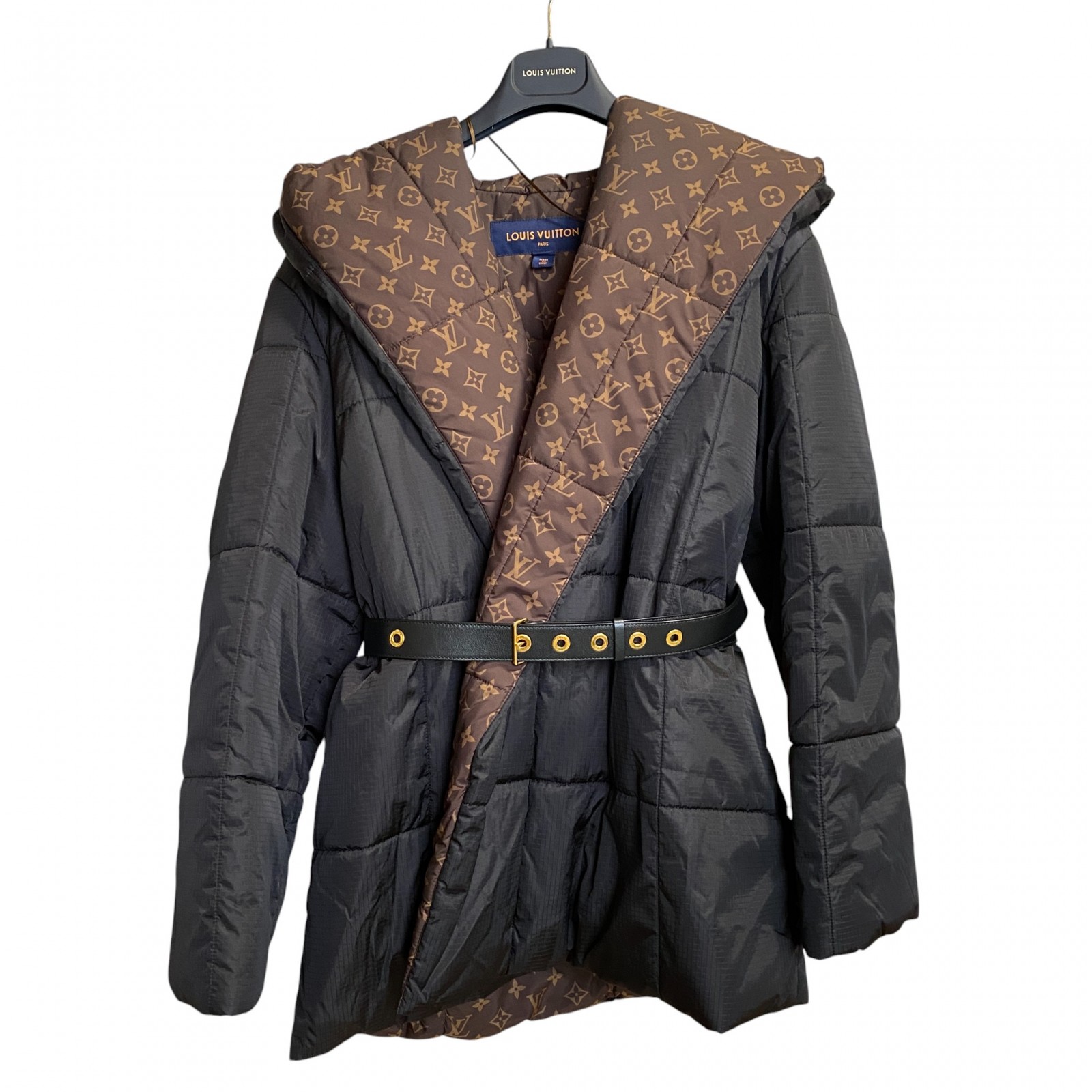未使用 ルイ ヴィトン LOUIS VUITTON レディース ピローパファーラップコート 1AA8YC #38【中古】
