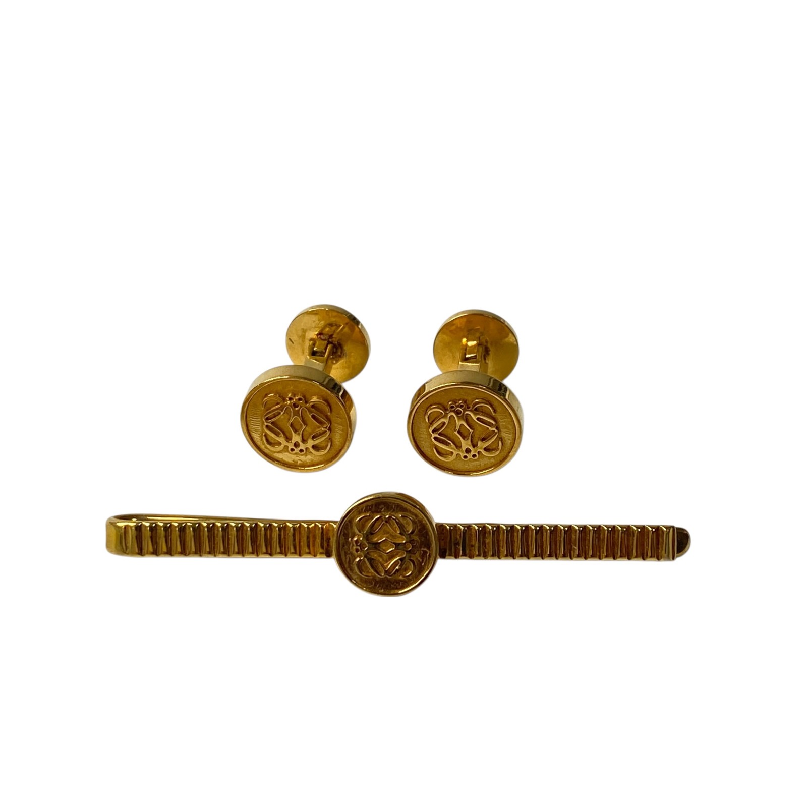 楽天市場】ロエベ LOEWE カフス ロゴ ゴールド SV925 カフスボタン